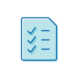 Checklist Icon with check marks, Questionnaires