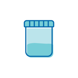 Collection Cup Icon with Fluid Line, Urine Test (if needed)